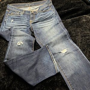 Victorias Secret Low Rise London Jean, Size 8 Long, Distressed
